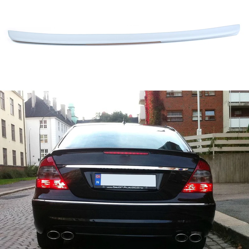 Автомобильный задний спойлер из ПУ кожи класса E для Mercedes Benz W211 E63 AMG E550 E500 E350 E320 2002