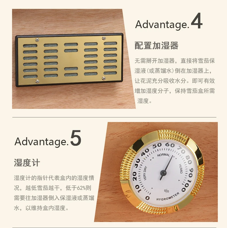 CIGARLOONG коробка для сигар деревянная сигара дисплей коробка humidor для сигар с ручкой увлажнитель для сигар HH-9002
