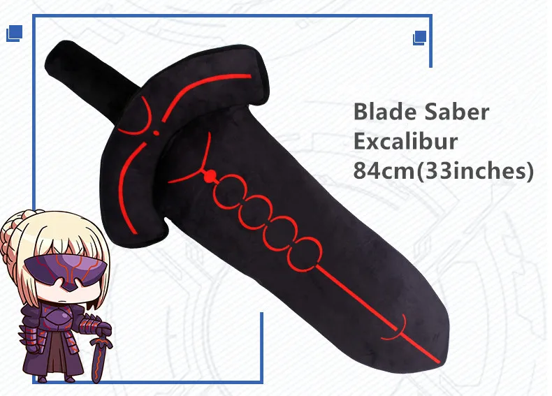 Fate FGO Fate Grand Order плюшевые куклы игрушки Жанна д 'Арк черный меч Okita Souji модель подушки 45 см