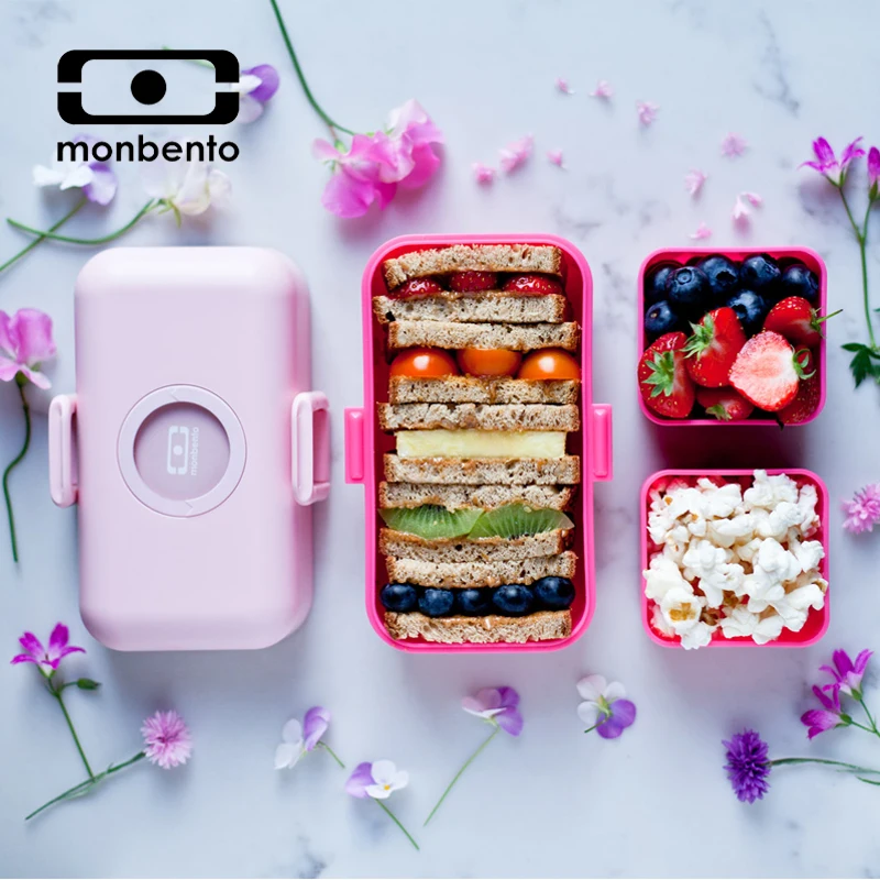 Оригинальный Monbento двухуровневый Ланч-бокс Большой Bento экологичный прямоугольная