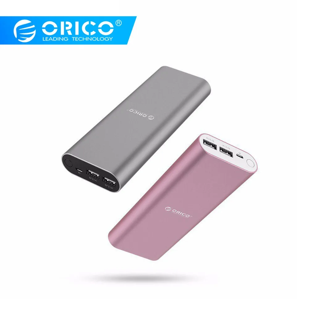 ORICO 20000mAh power Bank Dual 5V 2.1A USB порт внешняя батарея портативное зарядное устройство для