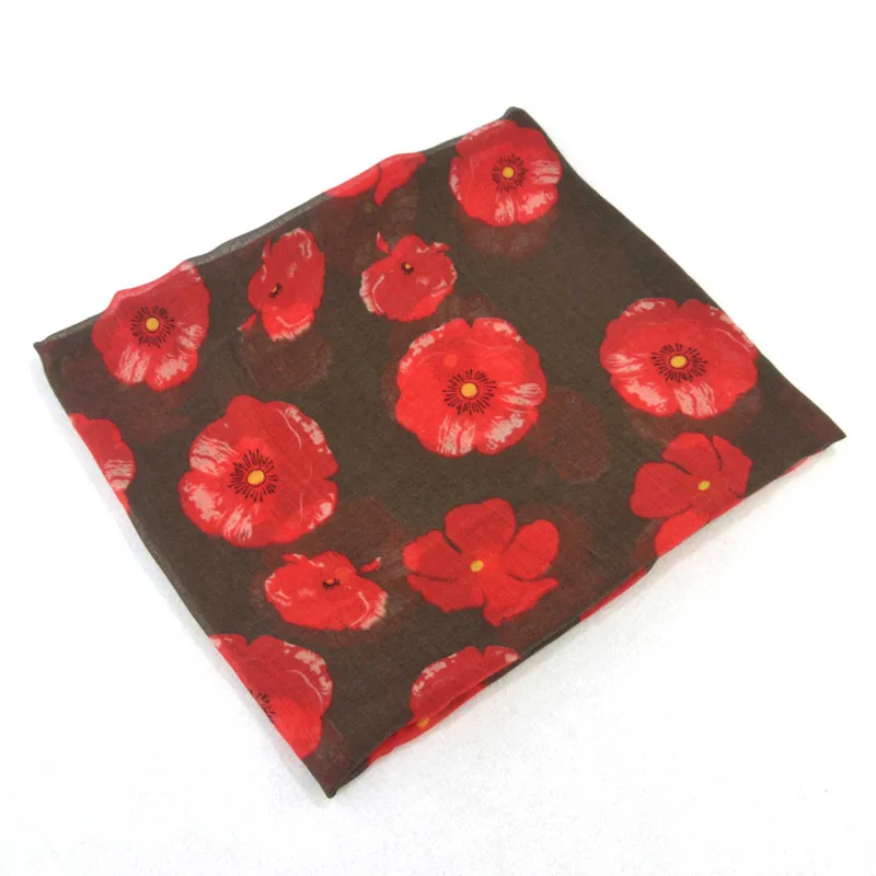 Для женщин шарфы хлопка дизайнеры модного бренда осень-зима цветочные петля шарф