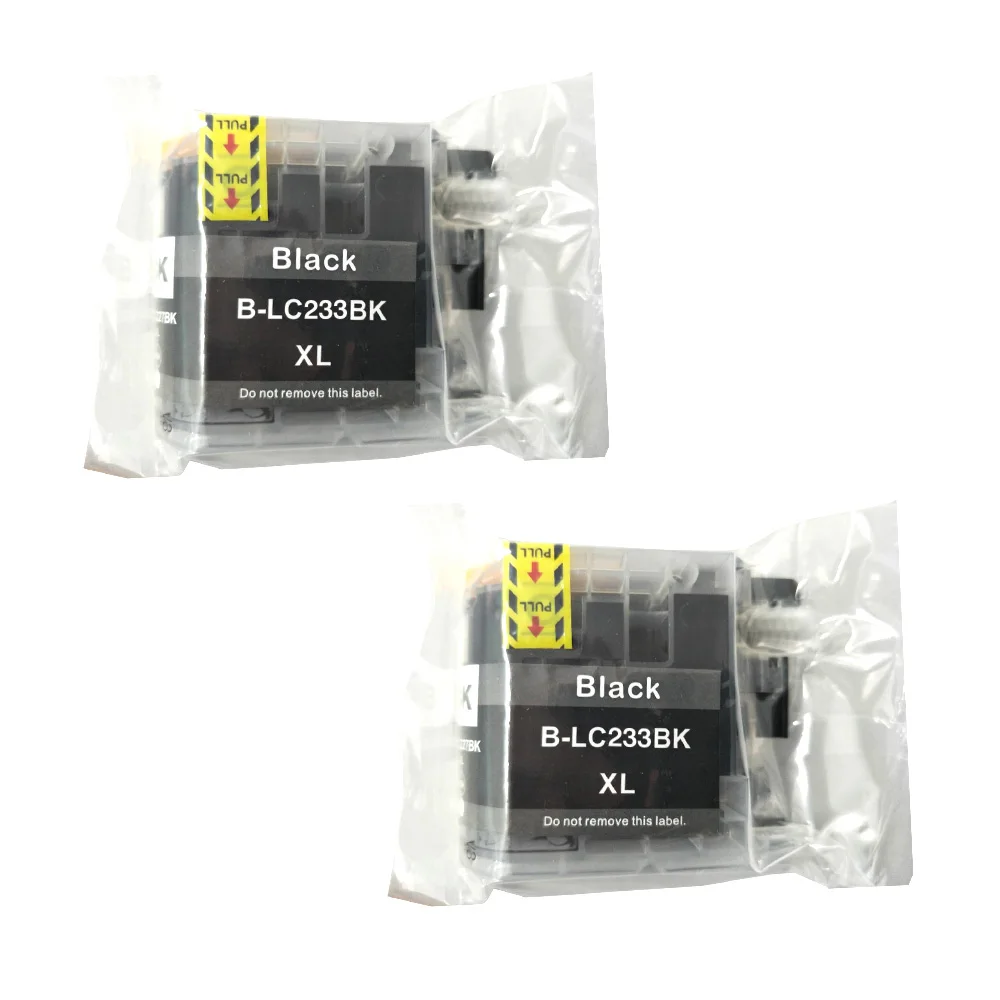 Черные картриджи 2PK LC233XL BK с полным покрытием для принтера Brother DCP J562DW J4120DW MFC J480DW