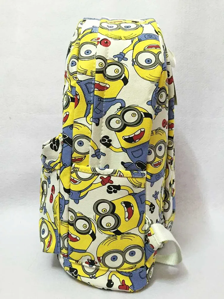 2019 Despicable Me Minion Cute Canvas Cartoon Adult Backpack School Bag Free Shipping | Багаж и сумки