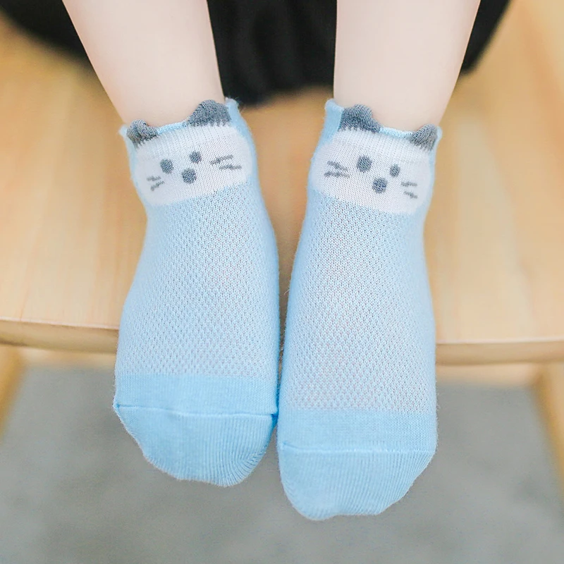 Тонкие детские носки Mesh для милых девочек хлопковые новорожденных мальчиков и