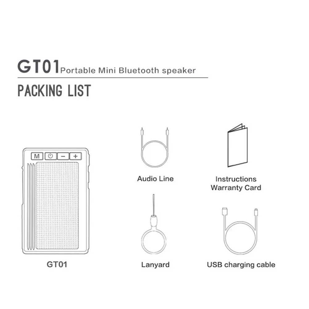 GT01 пожилых радио Bluetooth фонарик портативный мини-карты открытый альпинизм площадь пение водонепроницаемый динамик