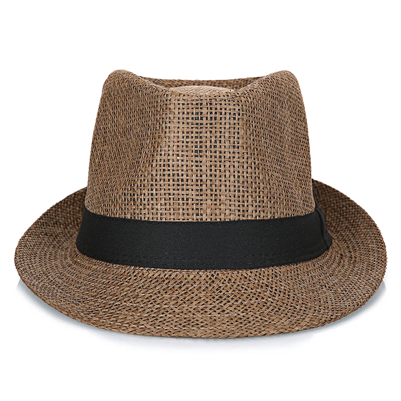 Шляпа шляпы шляпа мужская fedora шляпа черная мужские летние пляжные шляпа белье дышащая мужская соломенная шляпа мужская шляпа Федора fedora Панамы