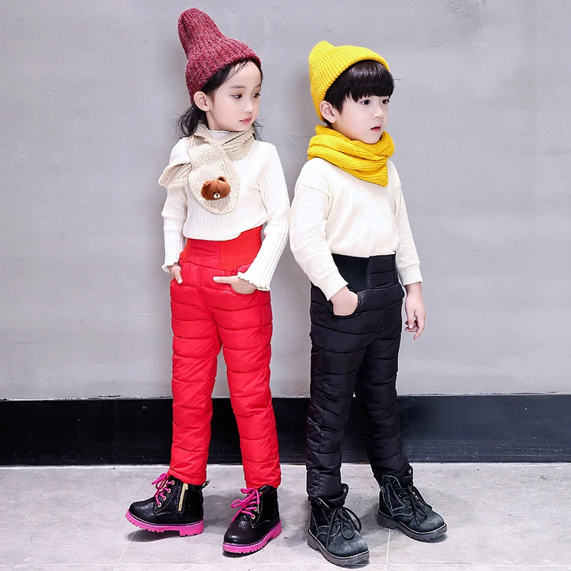 2019 зимние дышащие Стеганые Брюки с высокой талией из плотного хлопка для