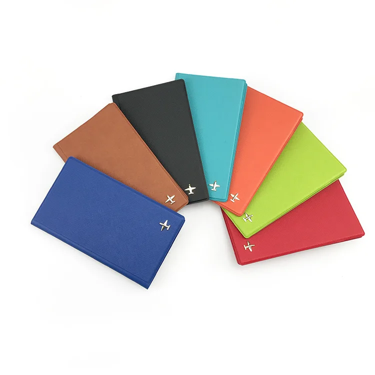 Travel Business Solid Pu Checkbook Long Passport Cover Men Credit Card Holder Case Driver License Tickets Wallet Coin Bag