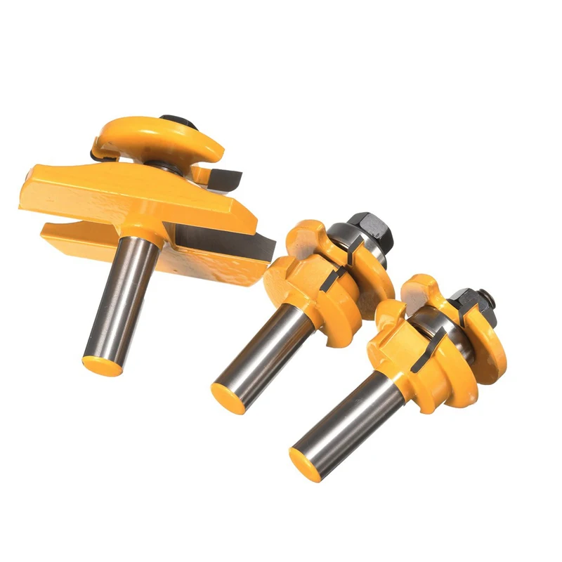 Лучшая акция: 3 шт. фрезы для роутера с закругленными кромками, пластины для рейлингов, стиль, глубокий паз. Материал: сплав. Диаметр 1/2 дюйма.