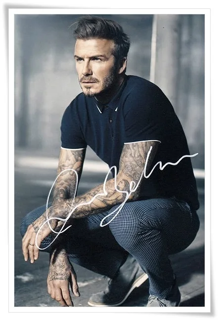David Beckham autographed подписано ручкой Фото 4*6 дюймов известная спортивная звезда