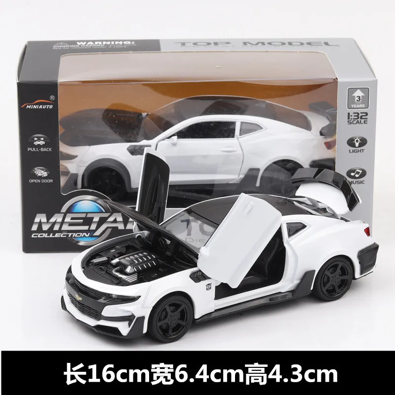White 1:32 Горячие литые модели автомобилей из сплава Для Camaro с открытой дверью Super Hornet Juguetes Машинки Игрушки для детей взрослому подарок на день рождения - Цвет: White