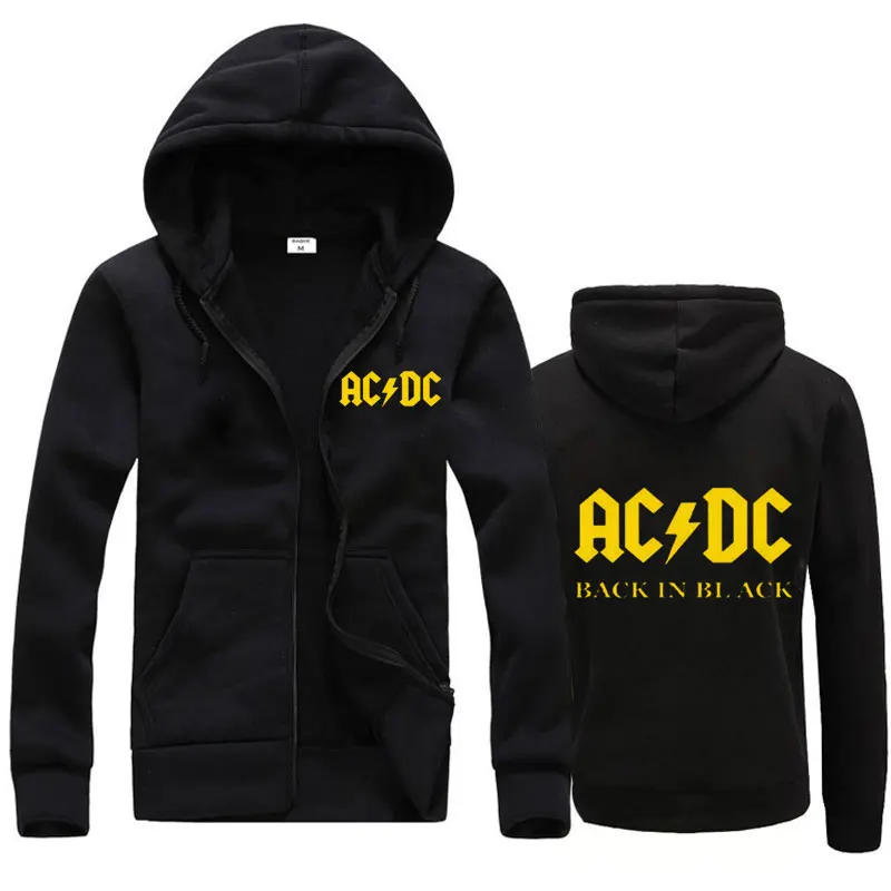 Новинка AC/DC бренд rock Graphic Prin толстовки мужские повседневные приталенные Толстовки Спортивная мужская флисовая куртка с капюшоном - Цвет: 8