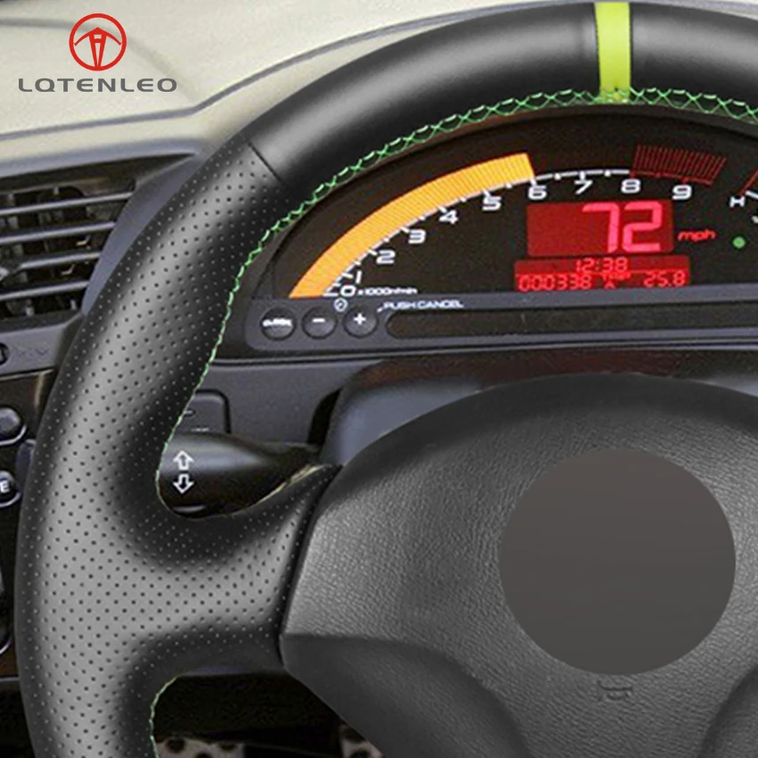 LQTENLEO черный из натуральной кожи DIY автомобиля Руль Обложка для Honda S2000 2000-2008 Civic Si 2002-2004 ACURA RSX Тип-S 2005