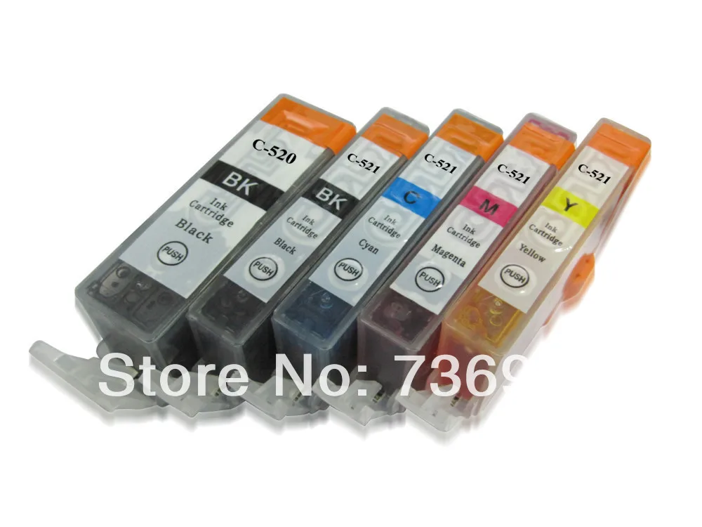 

5X Совместимый струйный картридж для Canon Pixma MP540 MP550 MP560 PGI 520PGBK CLI 521BK/C/M/Y