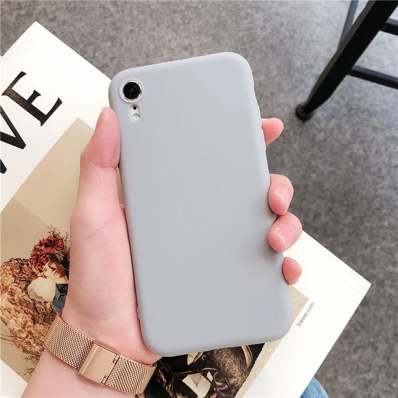 Wixcen простой однотонный желтый розовый Силиконовый чехол для Iphone XS Max XR