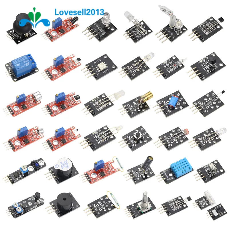 Набор сенсоров 37 в 1 для Arduino Raspberry Pi начинающих Обучающие клавиши модуль датчиков