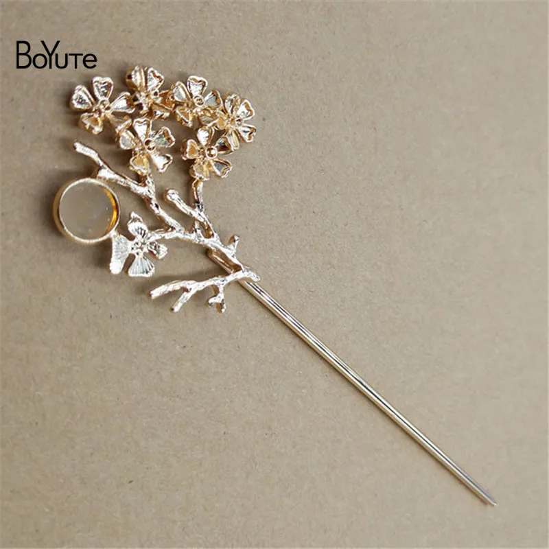 Style 2-10MM Blank BoYuTe 10 шт. винтажная металлическая шпилька для волос Сделай своими руками свадебные аксессуары для волос - Цвет: Style 2-10MM Blank