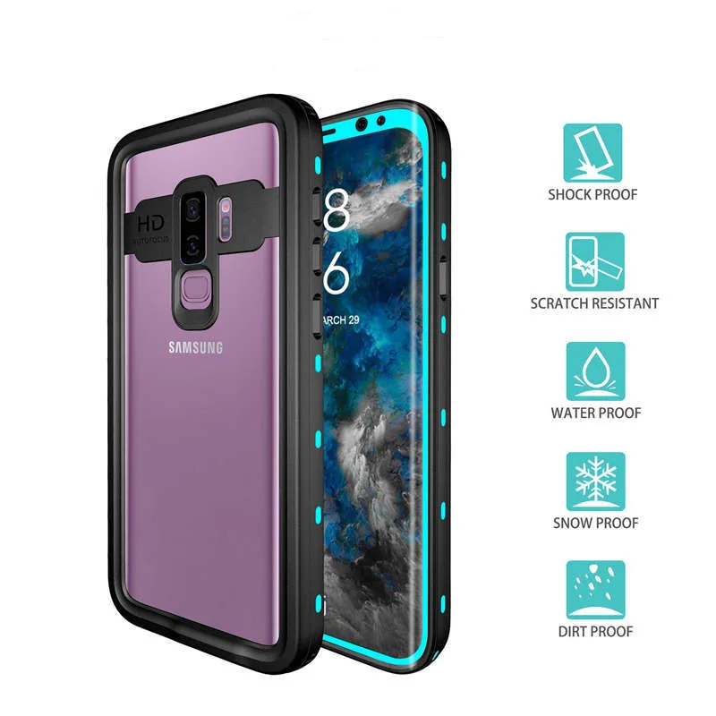 Grass blue Red Pepper IP68 Водонепроницаемый чехол для samsung Galaxy S9 плюс для подводного плавания дайвинга Coque противоударный чехол Fundas - Цвет: Grass blue