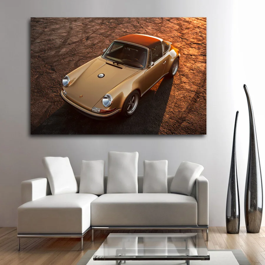 Singer 911 Targa Порше классический и рисунком машин Винтаж настенные художественные