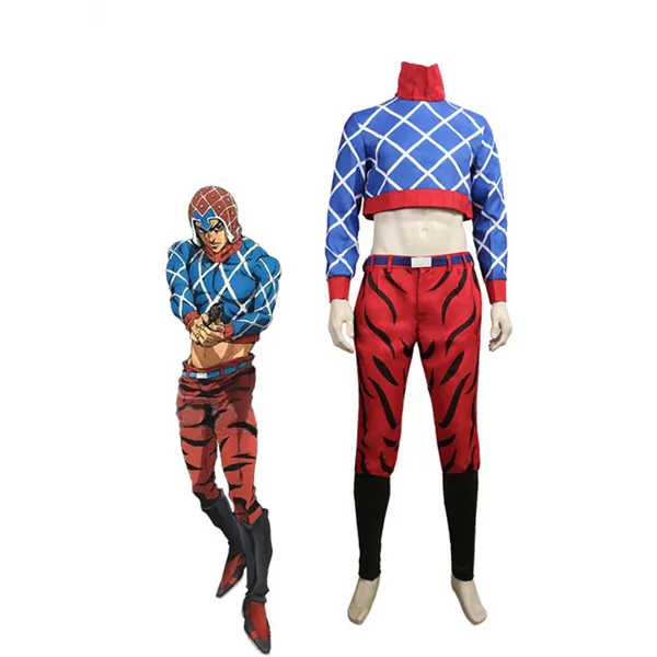 

Маскарадный костюм JoJo's Bizarre Adventure Guido Mista Twill топ + штаны + шляпа крутой стиль полный комплект A