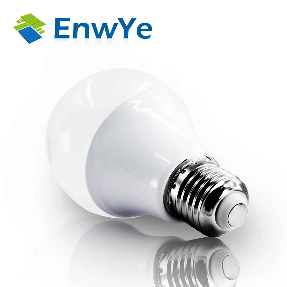 EnwYe светодиодный лампочка E27 6 Вт 9 Вт 12 Вт 15 Вт DC12V/AC 220 В умная IC реальная мощность холодный белый/теплый белый лампада ампулы Bombilla светодиодный