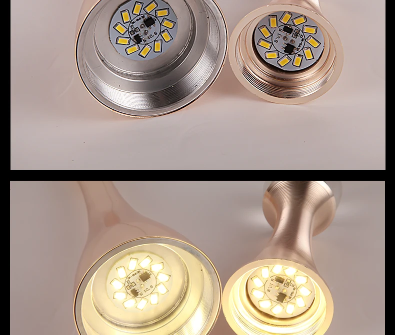 modern minimalist led bubble Champagne Gold crystal pendant light warm romance bedroom dining room three bar hang lamp 110-240V | Лампы и