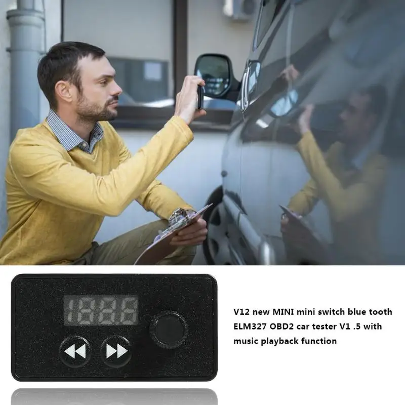 Мини ELM327 Bluetooth OBDII автомобильный тестер V1.5 ABS пластик DC12 ~ 24V 11-18mA диагностический