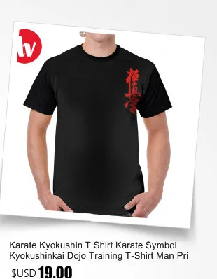 Каратэ Kyokushin футболка символ каратэ kyokussinkai Dojo тренировочная Футболка мужская футболка с графическим принтом Классическая футболка
