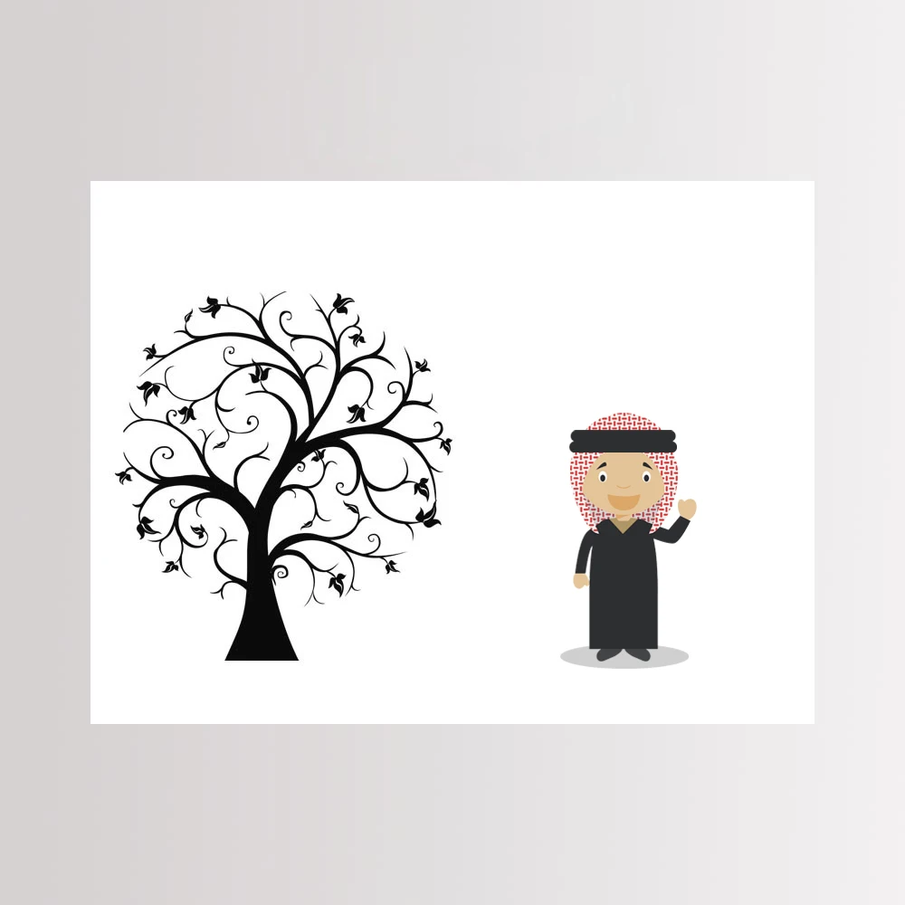 2019 New DIY EID Party Signature Guest Books Ramadan mubarak Decortaion Customize Fingerprint Tree No Frame Canvas Painting | Дом и сад