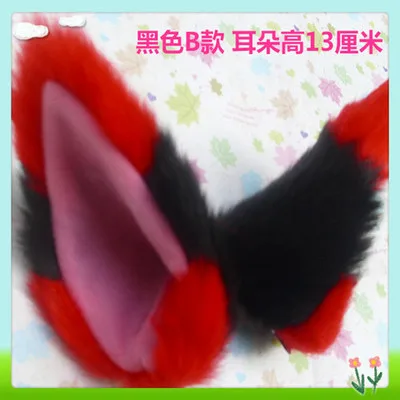 Kamisama Kiss, 1 пара, кошачьи лисички, длинные меховые уши, аниме, Neko, косплей, костюм, заколка для волос, разноцветные костюмы, cos cartoo, головные уборы - Цвет: Небесно-голубой