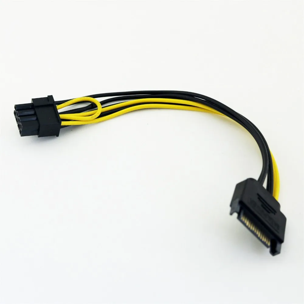 20 шт. SATA 15 Pin папа к PCI E Express 6 + 2 8 Женский видео адаптер питания Соединительный