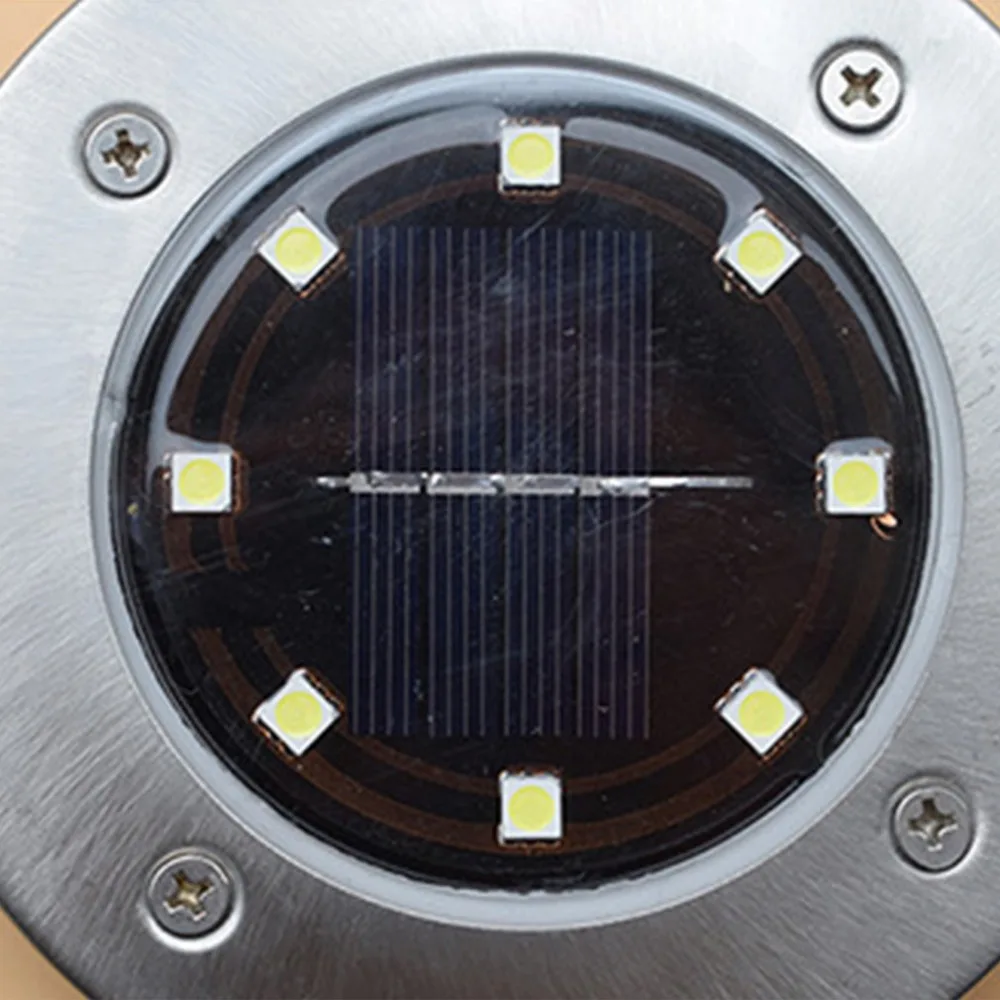Высокое качество 8 LED Солнечная энергия похороненный свет под заземлением лампа