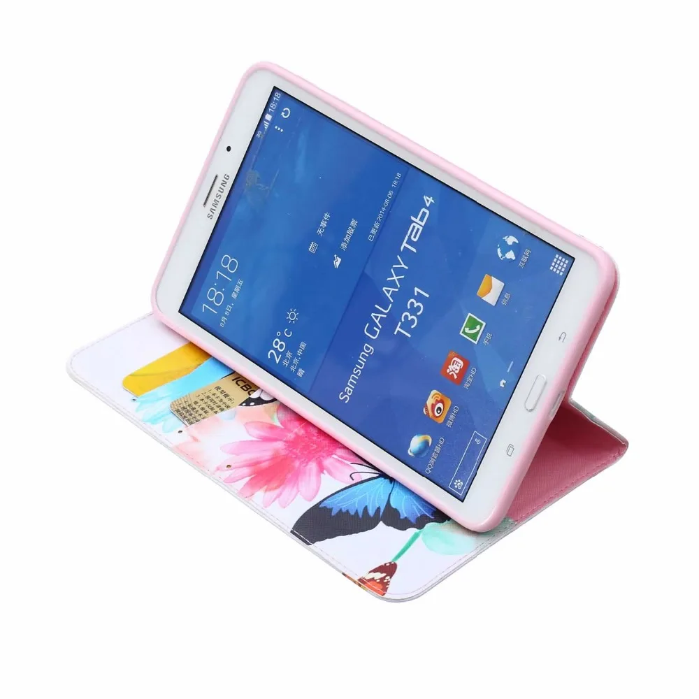 Для Samsung Galaxy Tab 4 T330 T331 T335 8 0 дюймов чехол для планшета с принтом цветов Прекрасный