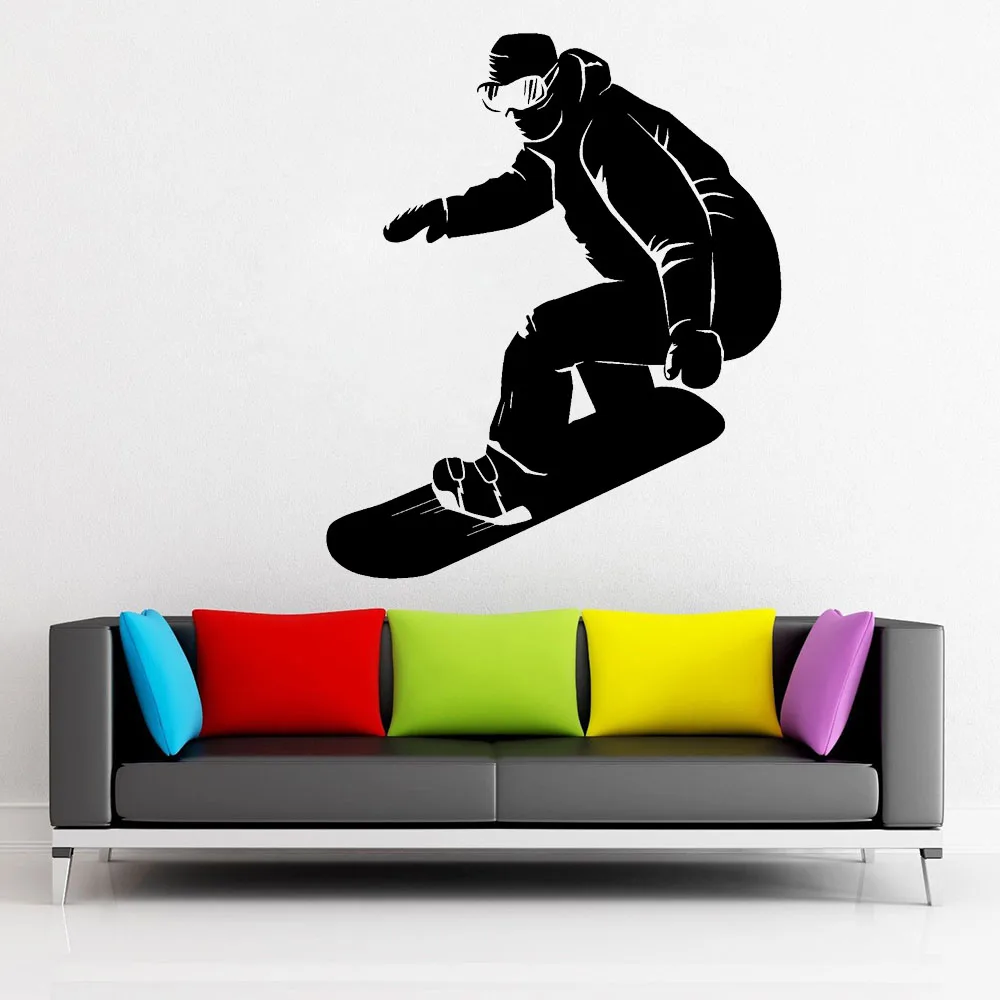 Snowboardder экстремальный спорт виниловая наклейка на стену для детской спальни