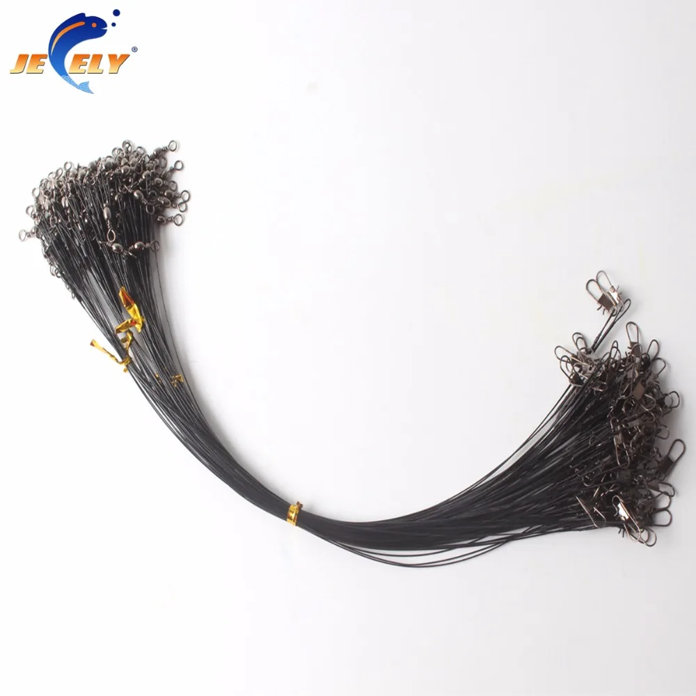 Jeely 100 шт./пакет 30 см тросик из нержавеющей стали Клеммная снасть для ловли карпа |