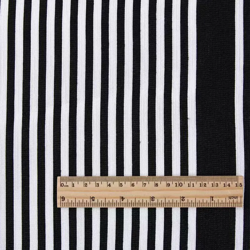 2019 черно-белая полосатая жаккардовая ткань осенние черно-белые полосатые