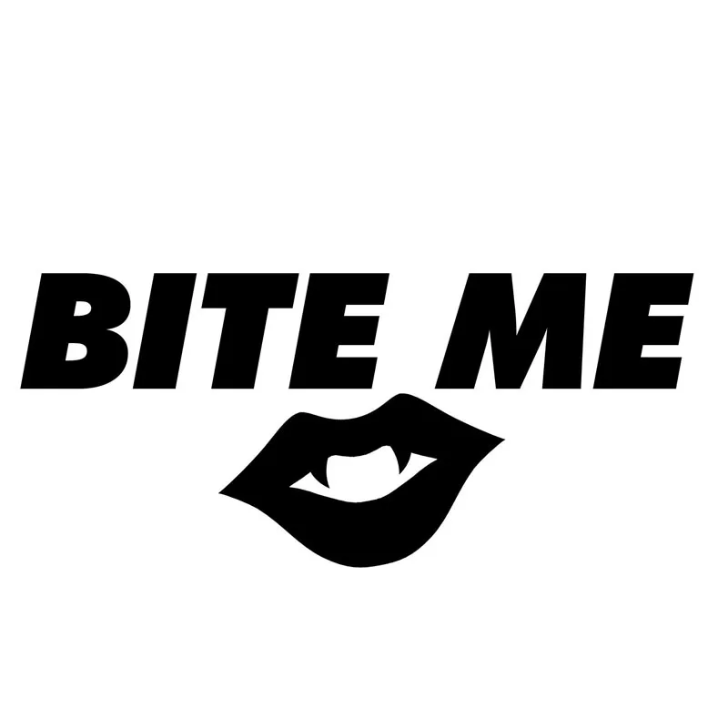 14X5.8CM BITE ME FANGS индивидуальная виниловая наклейка на машину автомобильные стильные