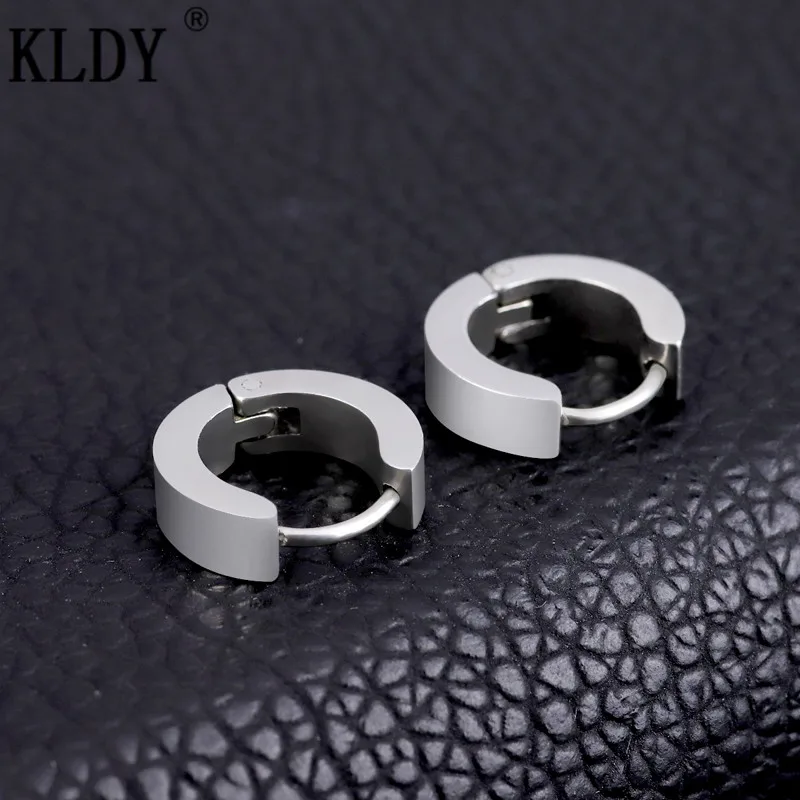 KLDY Hip Hope фиолетовые серьги-кольца качественные мужские серьги из нержавеющей