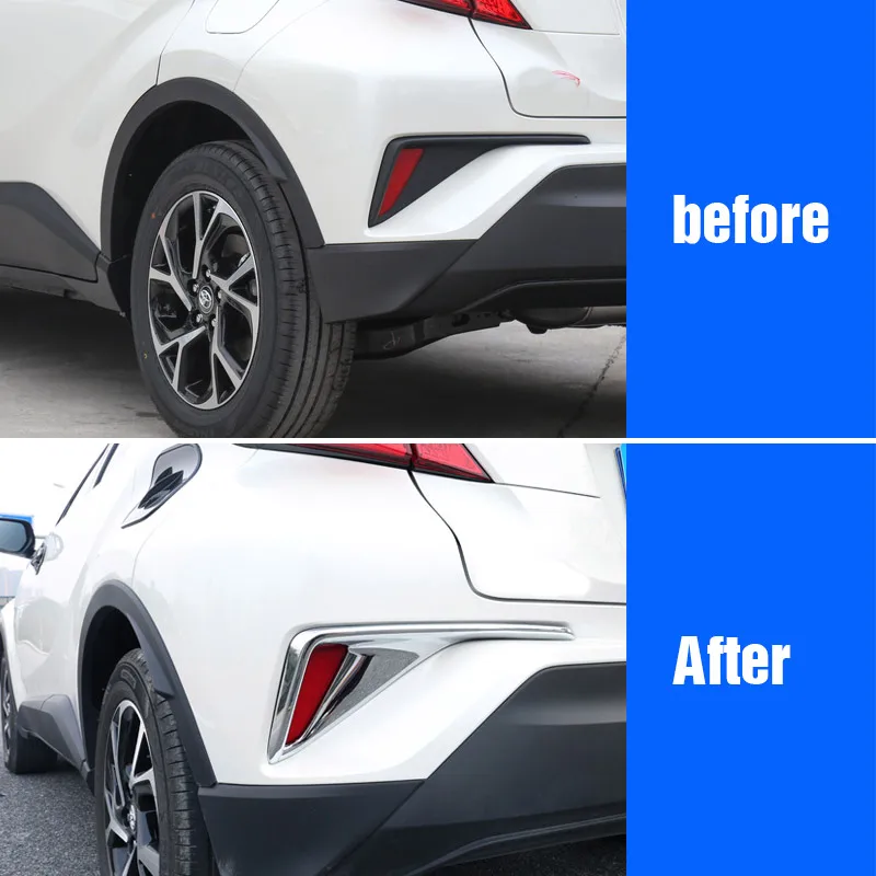 Vtear для Toyota C HR CHR хромированные аксессуары задний противотуманный светильник