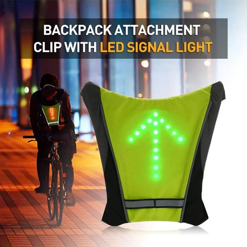 LED Cycling Bag/Backpack Widget with Remote Control Reflective Turn Signal Direction Indicator - Waterproof Safe for Bicycle | Электроника