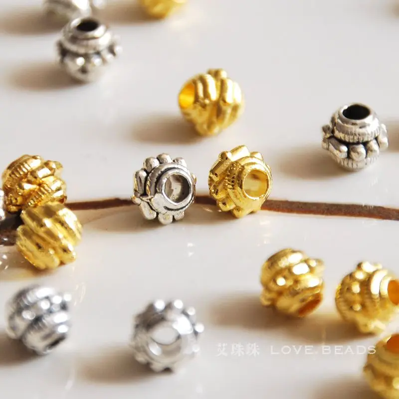 Распорка из тибетского серебра размером 50 шт./лот 6 х6 мм|diy necklace|jewelry craftsmaking jewelry |