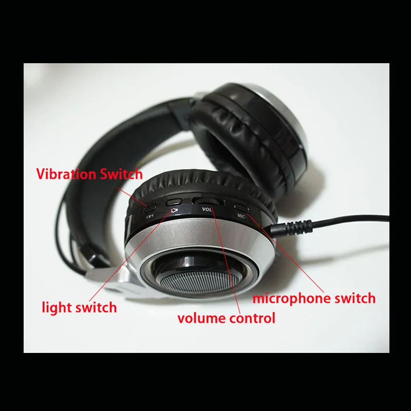 Игровые наушники вибрационная гарнитура USB с микрофоном Микрофон ПК бас стерео