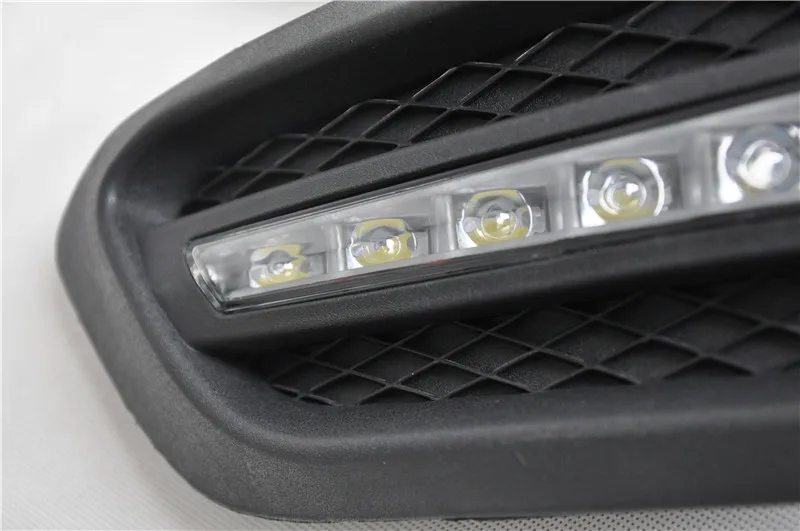White LED car styling Daytime Running lights DRL Fog lamp covers for Volkswagen VW Jetta Sagitar 9 low configuration2012-2014 | Автомобили