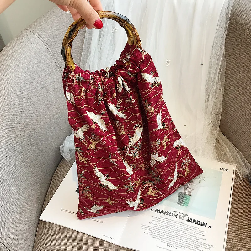

Retro Cloth Bag Female Shoulder Slung Fashion Personality National Wind Embroidery Bag 2019 New Original Casual Messenger Bag