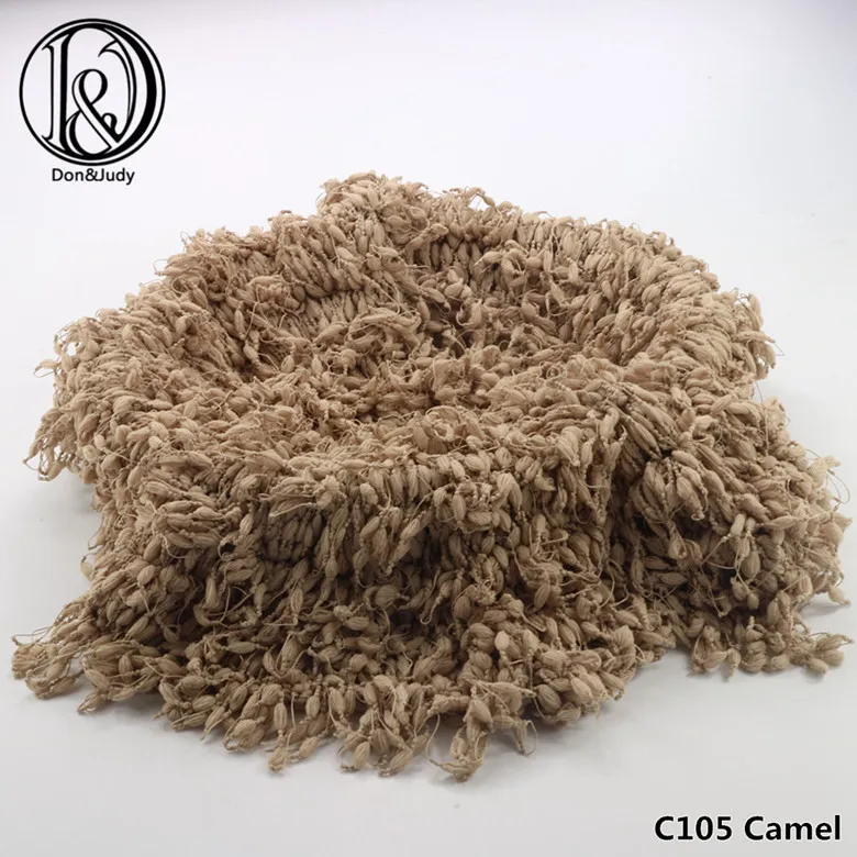 C105 Camel Круглое одеяло ручной вязки с бахромой для новорожденных; реквизит для фотосессии; мягкий фон для фотосессии; Корзина с наполнителем - Цвет: C105 Camel