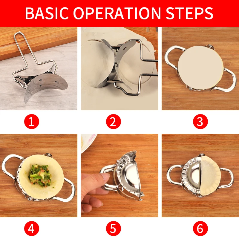 2 шт. прижимные пельмени для теста из нержавеющей стали |