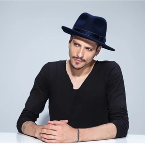 VTG брендовая шерстяная Мужская черная фетровая шляпа для папы, для джентльмена, шерстяная широкополая шляпа для церкви, винтажная Панама, шляпа от солнца 20