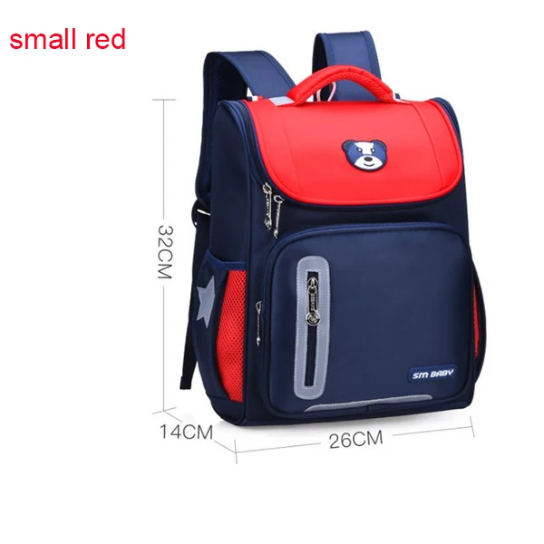 small red Русский стиль, школьные рюкзаки на колесиках для девочек, детские школьные сумки, ортопедический рюкзак, сумка для мальчиков, детский Ранец - Цвет: small red