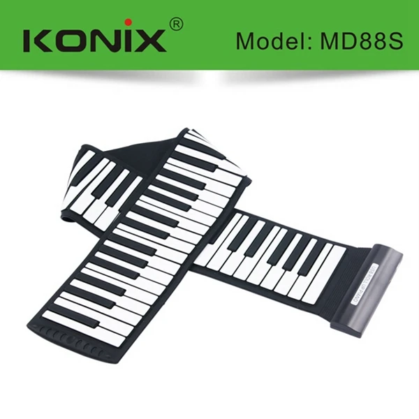 Новое поступление Гибкая силиконовая USB 88 клавишная клавиатура MIDI электронная